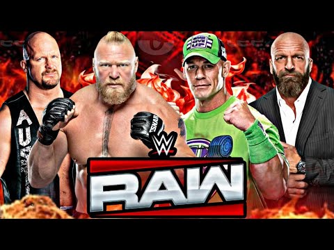 FULL MATCH - John Cena & Triple H Versus Brock Lesnar & Steave Austin : WWE RAW Netflix 2025 background