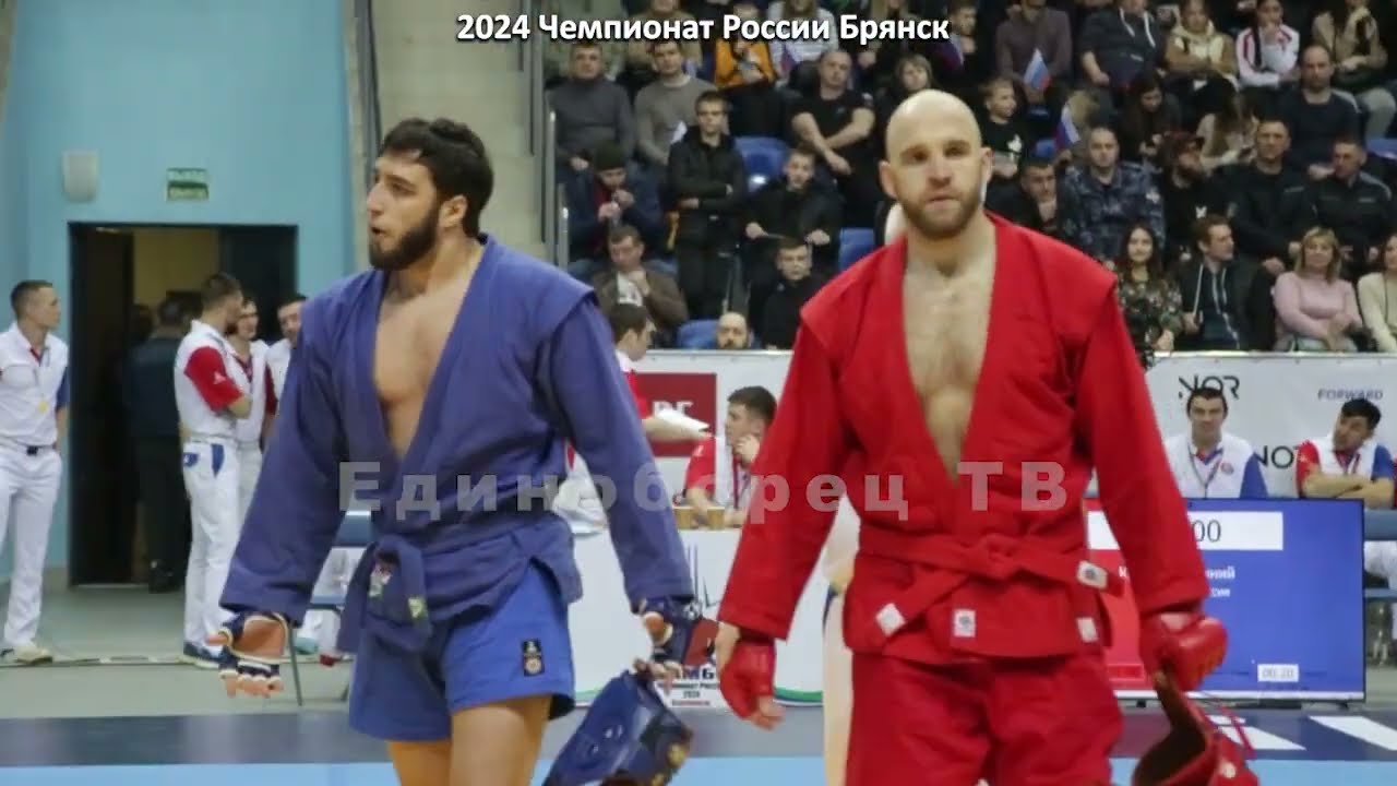 2024 Боевое САМБО ГОЛЬЦОВ полуфинал +98 кг Чемпионат России Брянск background