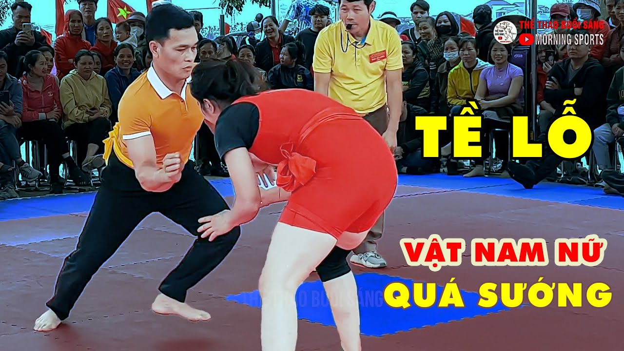 Vật Nam Nữ. " NÓNG MẮT.." HỘI VẬT TỀ LỖ 06 . Women wrestling. background