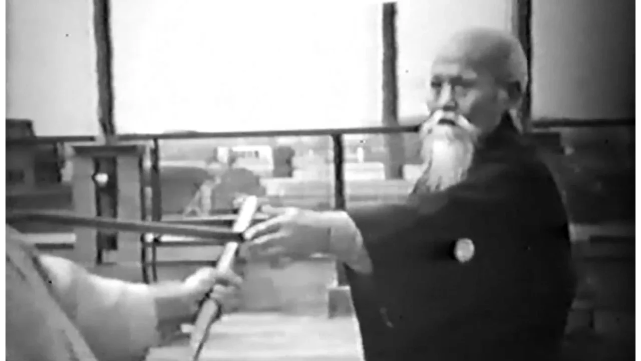 Morihei Ueshiba O Sensei - Rare Aikido Demonstration (1957) 合気道植芝 盛平 background