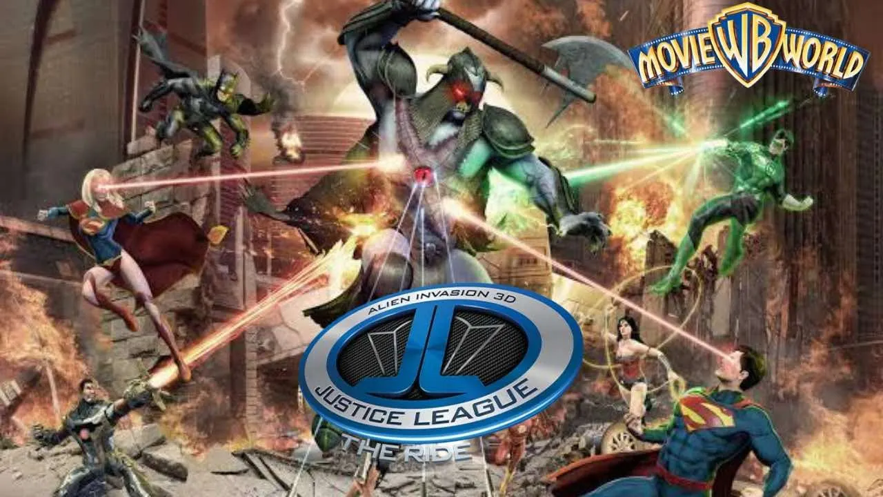 【4K】 Justice League The Ride at Warner Bros. Movie World Australia