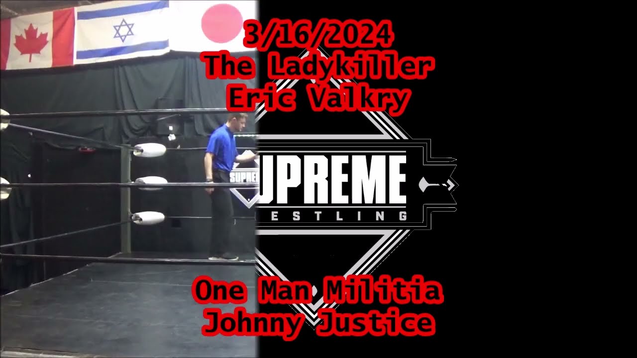 Eric Valkry vs Johnny Justice // Supreme Wrestling 3/23/2024