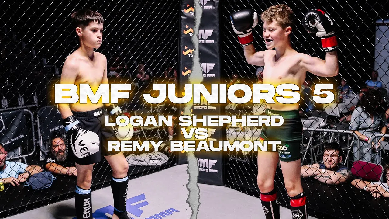 BMF JUNIORS 5 | Logan Shepherd vs Remy Beaumont | Junior K1 background