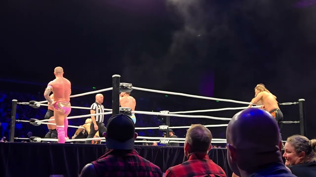 MJF/Kyle Fletcher/Mark Davis vs Robbie Eagles/Brody King/Hangman Page at AEW House Rules Brisbane
