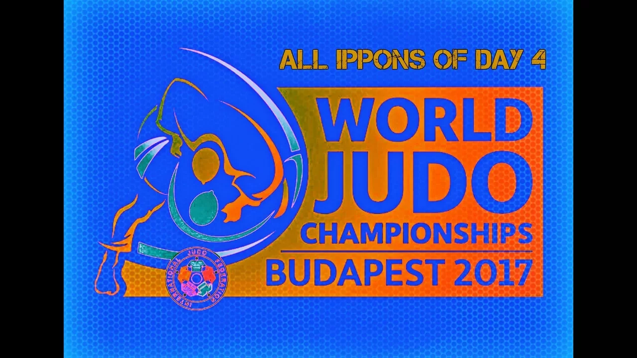 All ippons in day 4 of World Judo Championships Budapest 2017 background