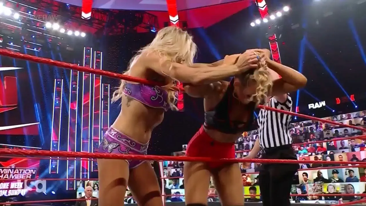 WWE RAW 08/02/21: Charlotte Flair vs. Lacey Evans background