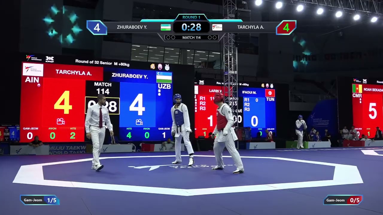 114 Round of 32 M +80kg UZB ZHURABOEV Y AIN TARCHYLA A PGM