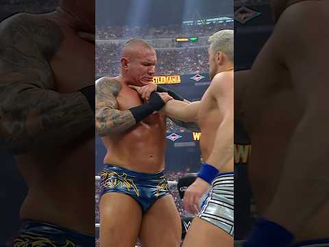 Come on, Randy Orton! That was a cheap shot 😡 #WrestleMania