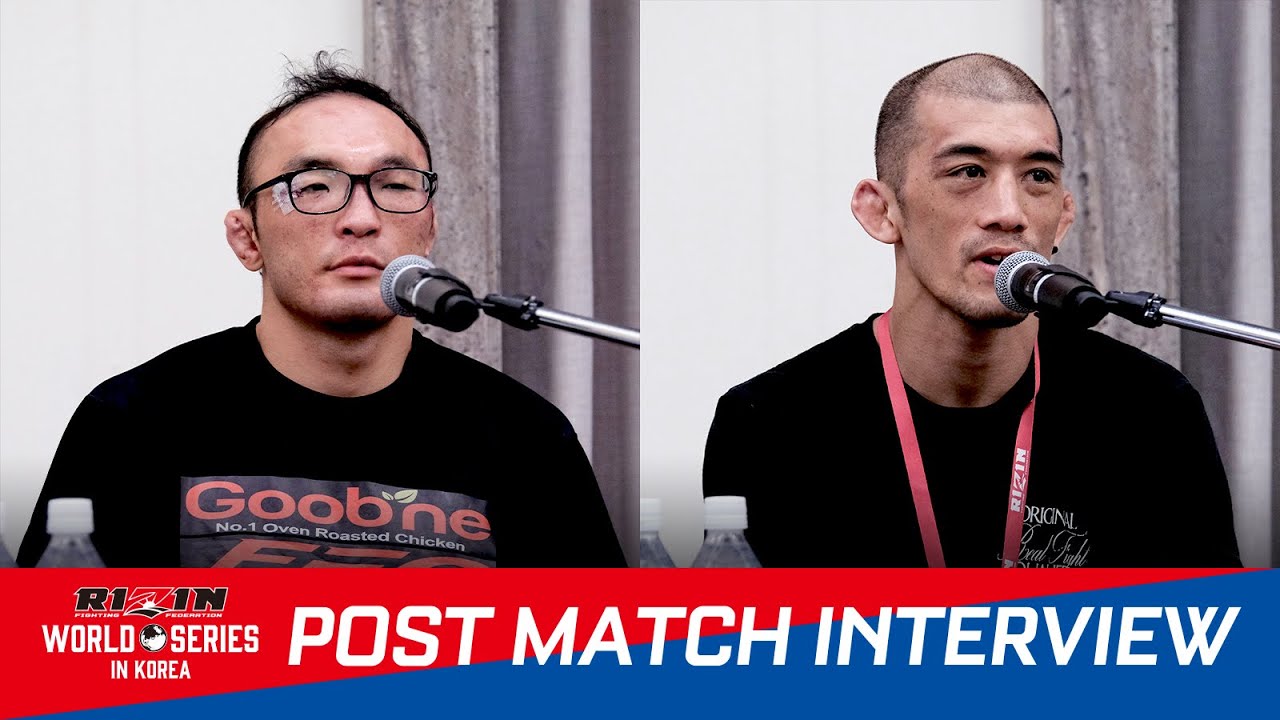 キム・スーチョル vs. 佐藤将光 試合後インタビュー / RIZIN World Series in Korea background