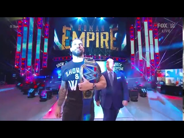 Roman Reings & Drew McIntyre Contract signing for Survivorseries Match ( Full segment) backdrop