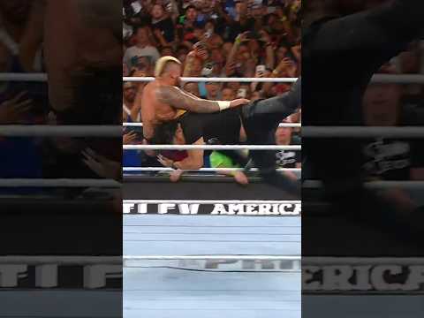 Roman Reigns spears the “Tribal Chief” #summerslam background