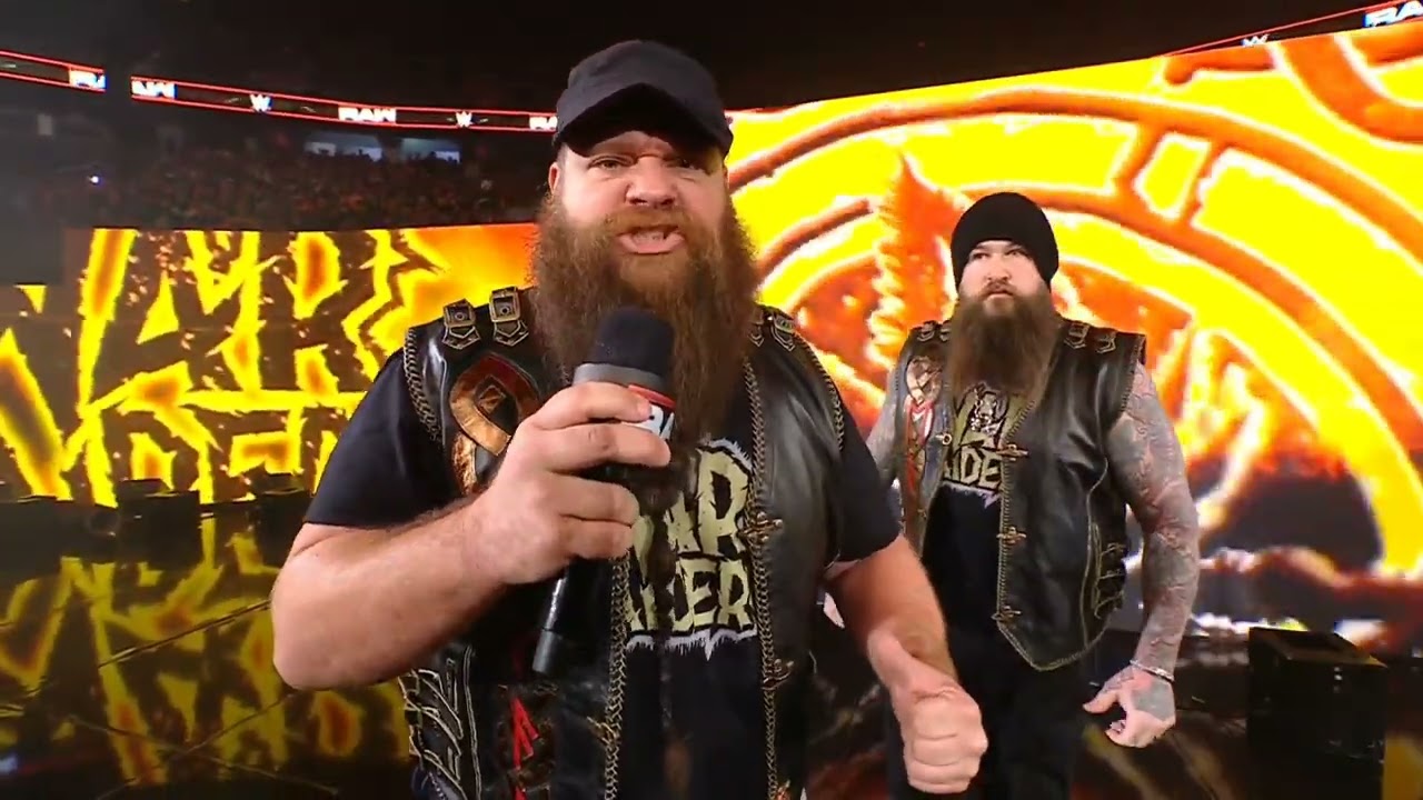 WWE RAW THE WAR RAIDERS ENTRANCE 04/21/25 background