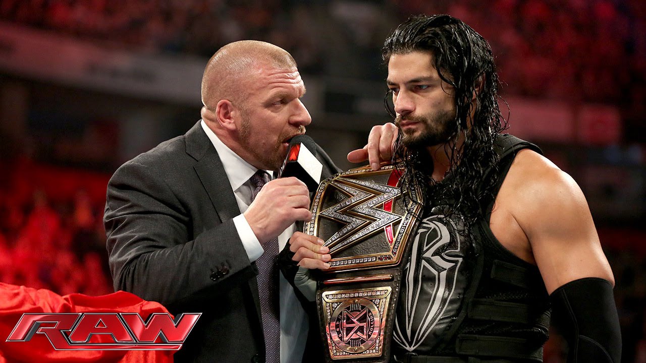 COO Triple H asks Roman Reigns to 'sell out': Raw, November 9, 2015 background