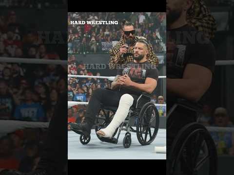 Wrestlers carrying Roman Reigns on a stretcher. #wwe #romanreigns #wrestling #shorts