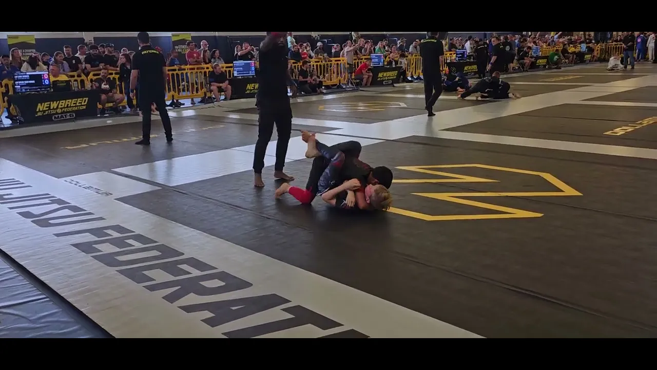 Wild Kid's Match At Kid's BJJ Competition. What A Battle! background