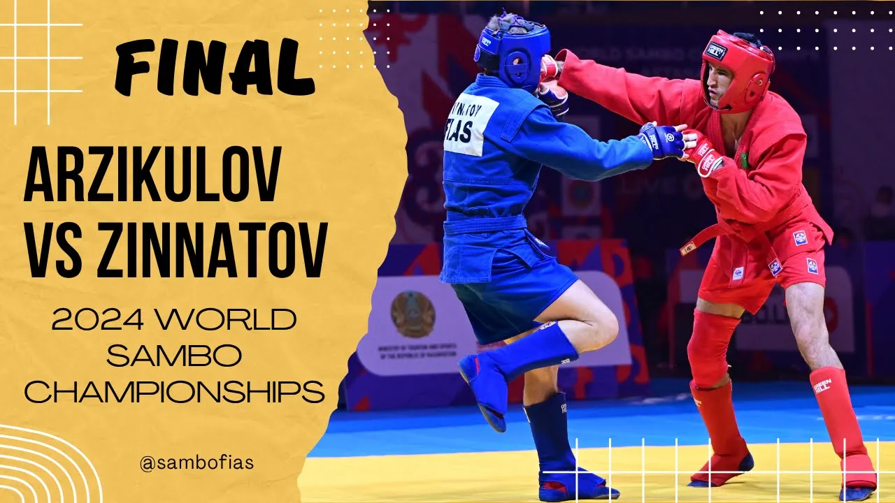 ARZIKULOV (TKM) vs ZINNATOV (FIAS 1). World SAMBO Championships Astana 2024 background