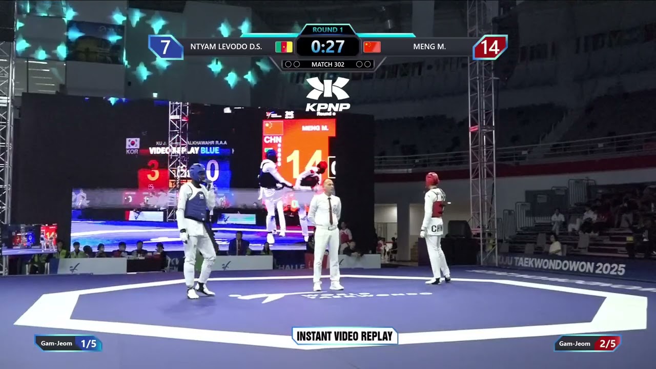 302 Round of 64 M 80kg CMR NTYAM LEVODO D S CHN MENG M PGM background