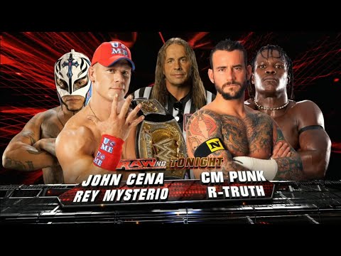 John Cena & Rey Mysterio vs CM Punk & R-Truth: Raw, May. 23, 2011 background