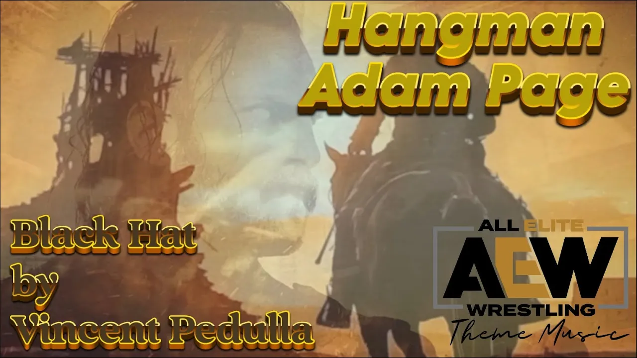 Hangman Adam Page AEW Theme Music Black Hat By Vincent Pedulla ~ BRAND NEW!!