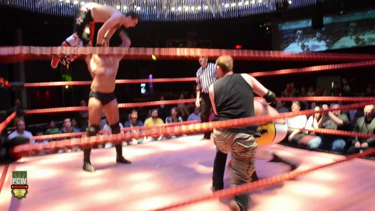 Preston City Wrestling - Road To Glory - Part 3 - The Hammer 3 on 1 background