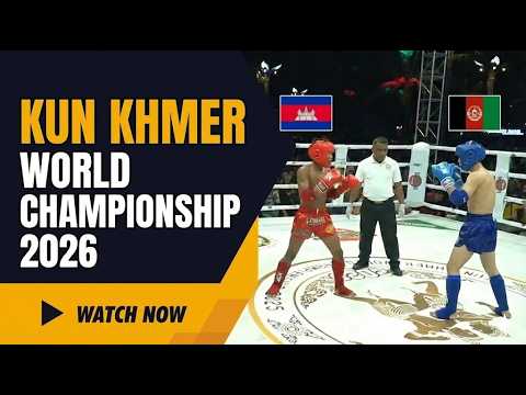 KUN KHMER WORLD CHAMPIONSHIP: THUN KIMLENG(CAM)  vs MOBARIZ HOSSAIN (AFG)-51kg