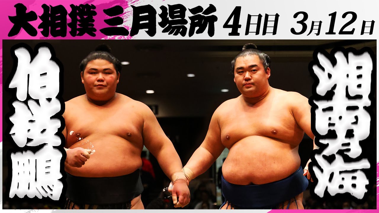 大相撲 伯桜鵬ー湘南乃海<令和7年三月場所・4日目>SUMO background