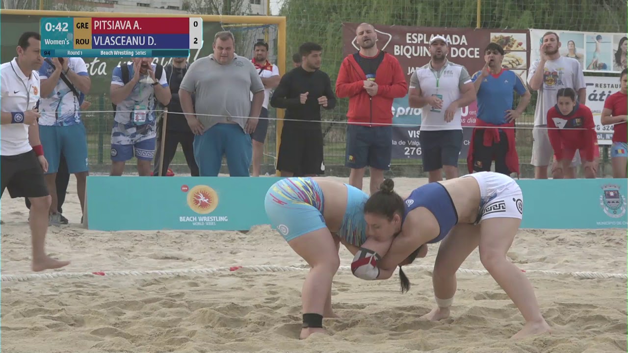 Round 1 Women's BW - +70 kg: A. PITSIAVA (GRE) v. D. VLASCEANU (ROU) background
