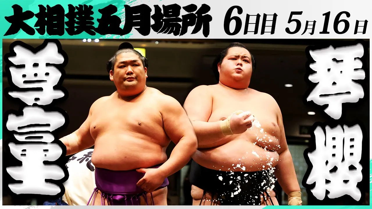 大相撲 尊富士ー琴櫻<令和7年五月場所・6日目>SUMO backdrop