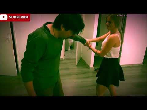 Female vs Male Mixed Fight Scene background