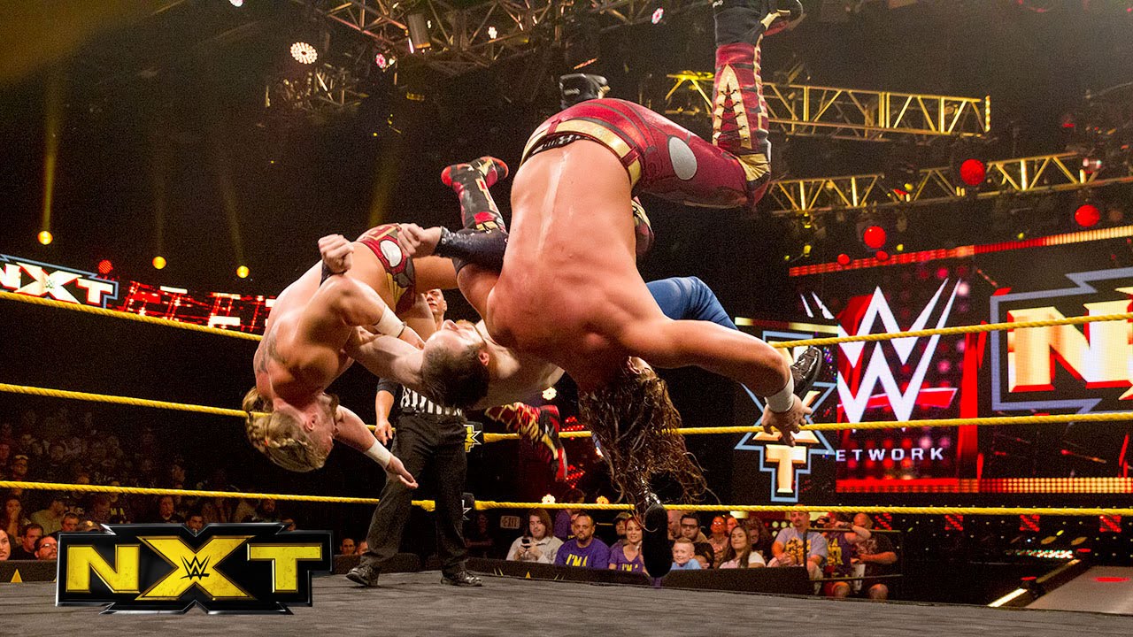The Vaudevillains vs. Blake & Murphy – NXT Tag Team Championship Match: WWE NXT, Sept. 23, 2015 background