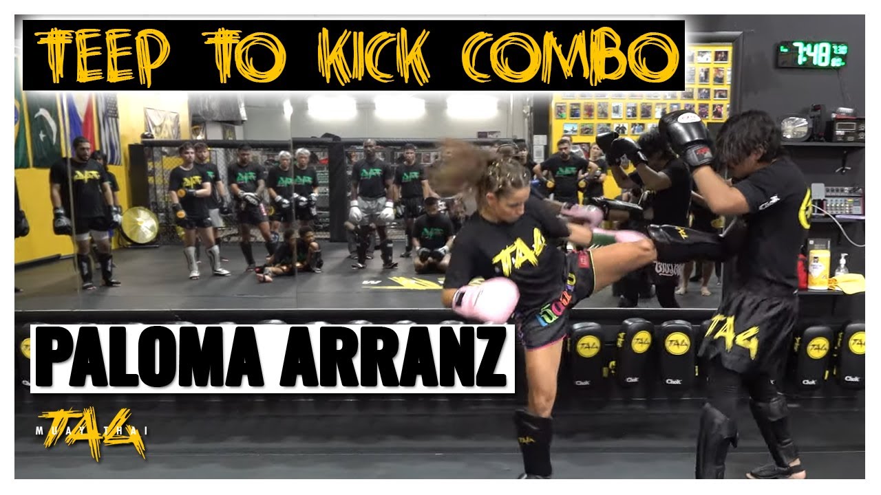 Teep and Kick Combo with Paloma Arranz background