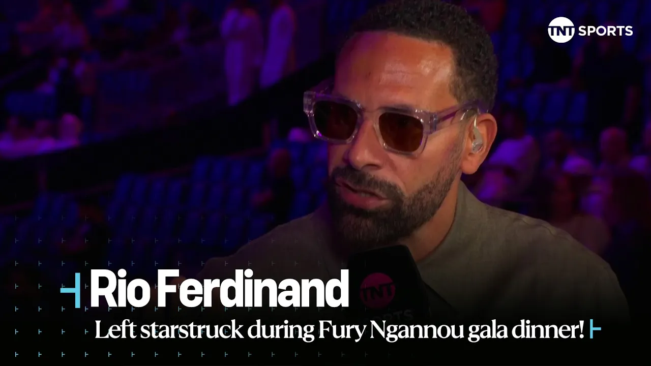 😍 "LIVING THE DREAM" | Rio Ferdinand was STARSTRUCK during the #FuryNgannou gala dinner! 🇸🇦