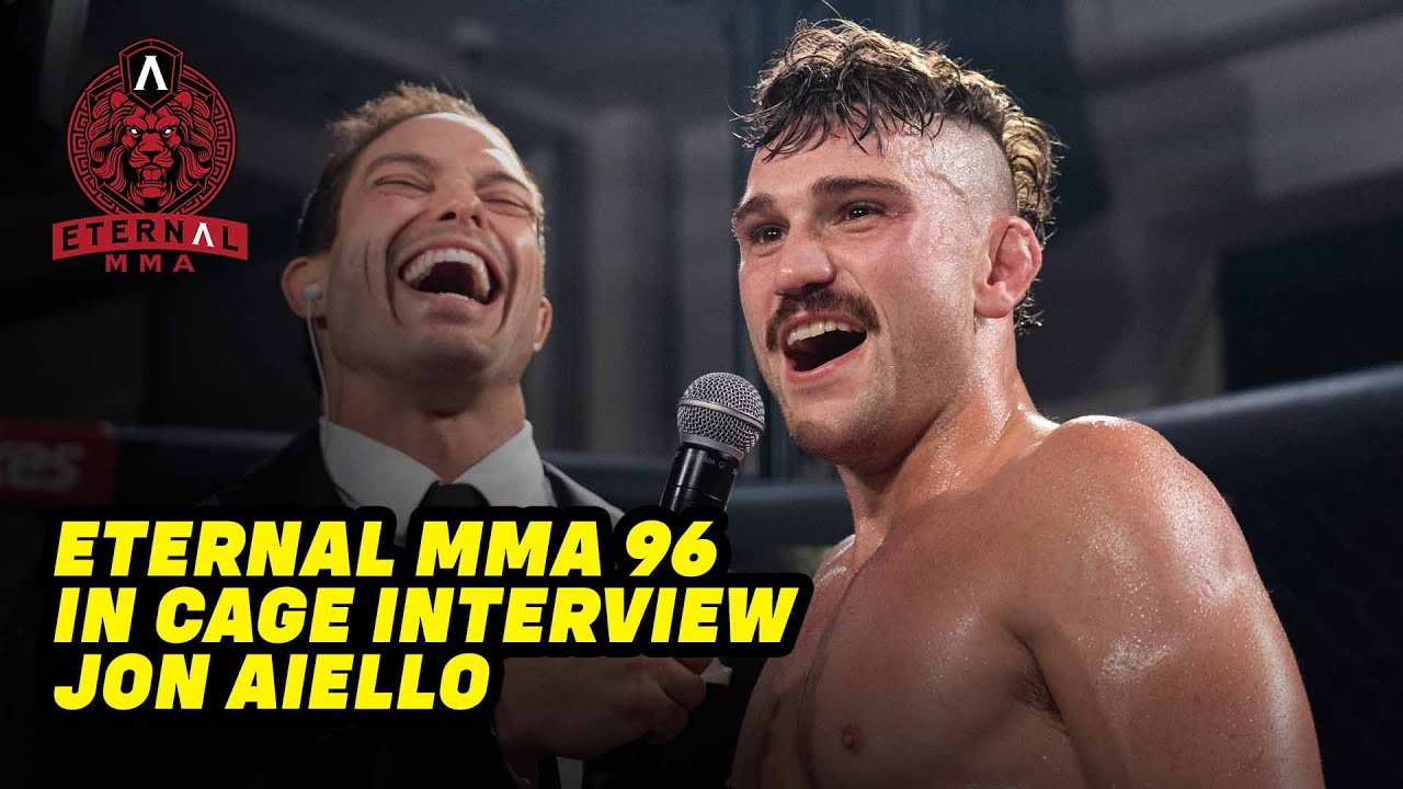 Eternal MMA 96: Jon Aiello: In Cage Interview backdrop