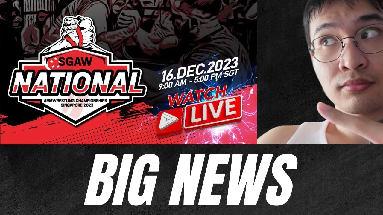 Singapore Armwrestling Nationals 2023 Professional Livestream background
