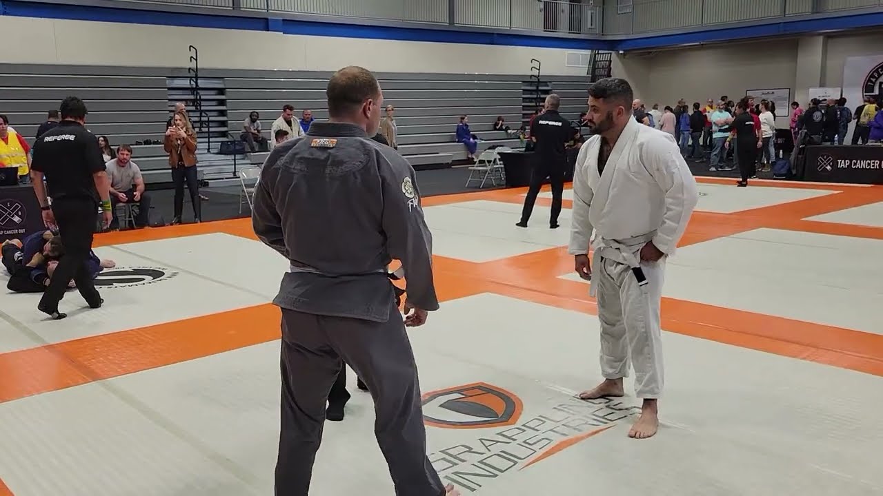 Solid BJJ White Belt Match Both Guys Fight Hard.