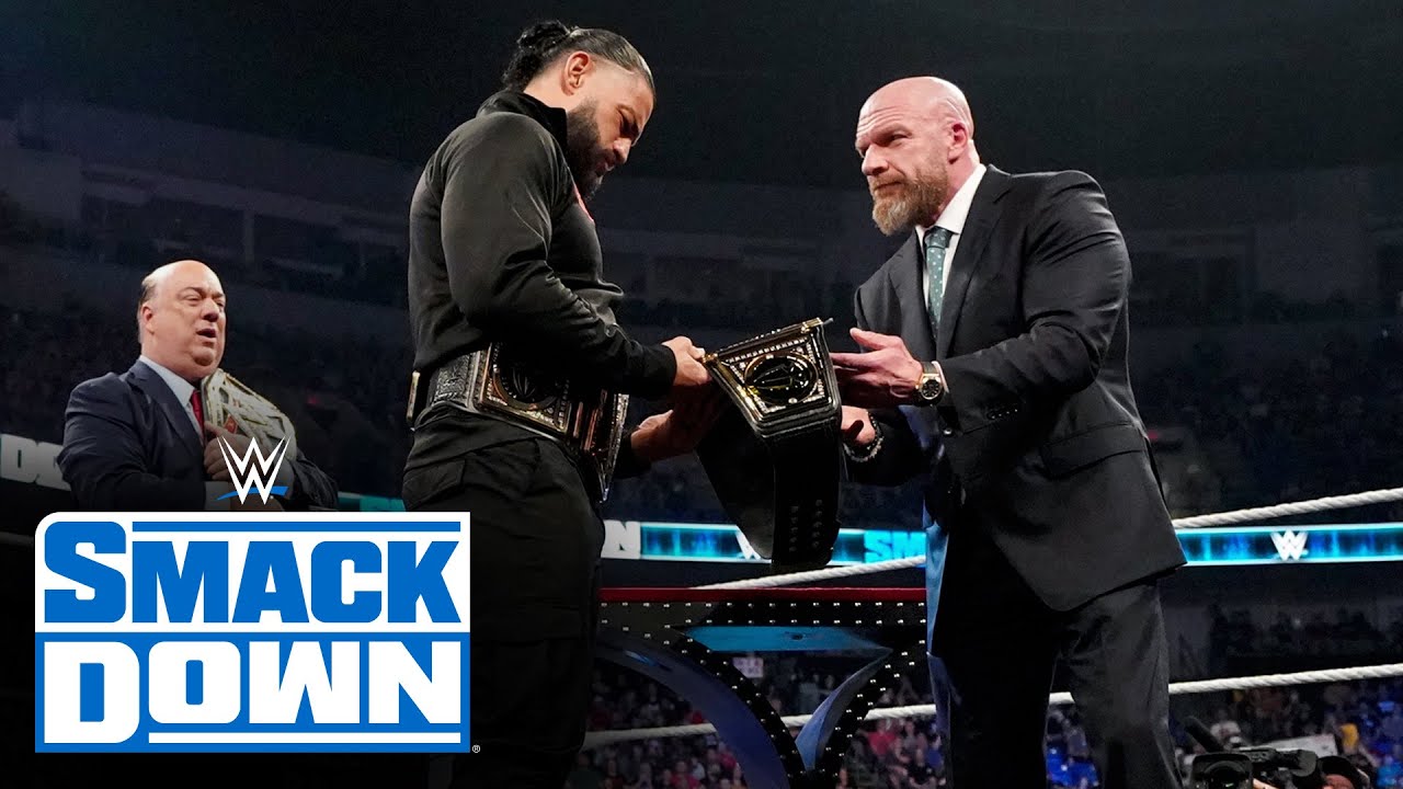 Triple H presents Reigns a new Undisputed WWE Universal Title: SmackDown Highlights, June 2, 2023 backdrop
