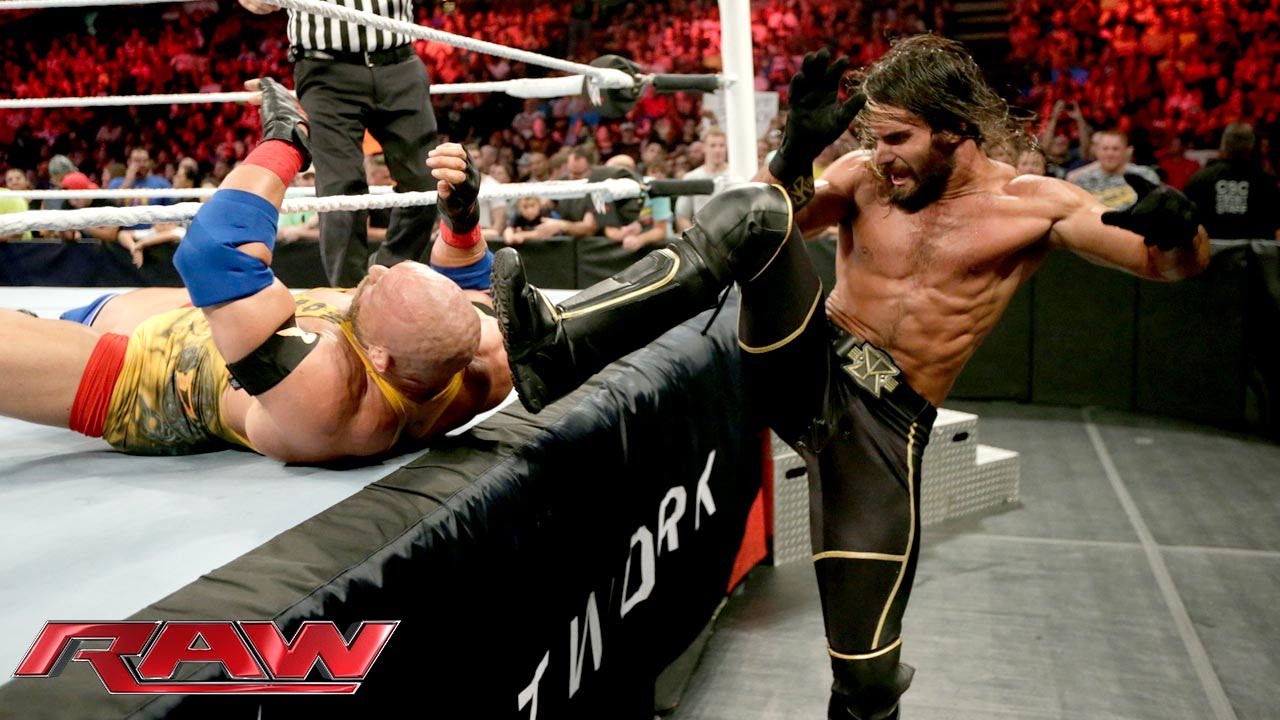 Ryback vs. Seth Rollins - Champion vs. Champion Match: Raw, Sept. 7, 2015