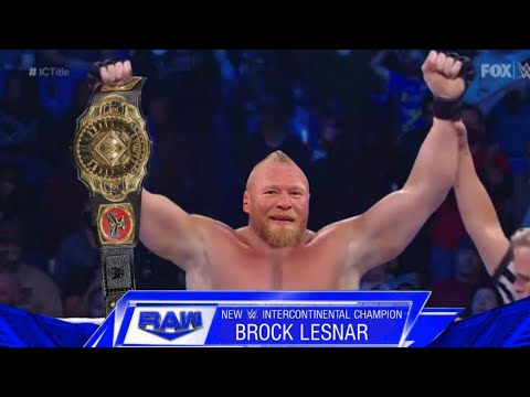 Brock Lesnar Destroys Gunther & Win Intercontinental Championship WWE Smackdown Highlights 2022 background