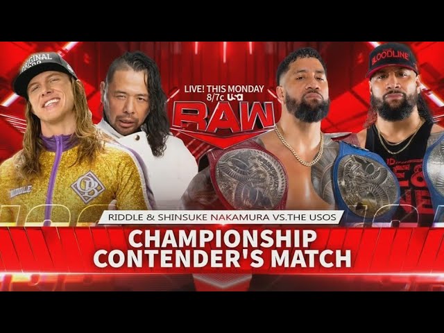 Raw Tag Team Championship Contenders Match (Full Match) background