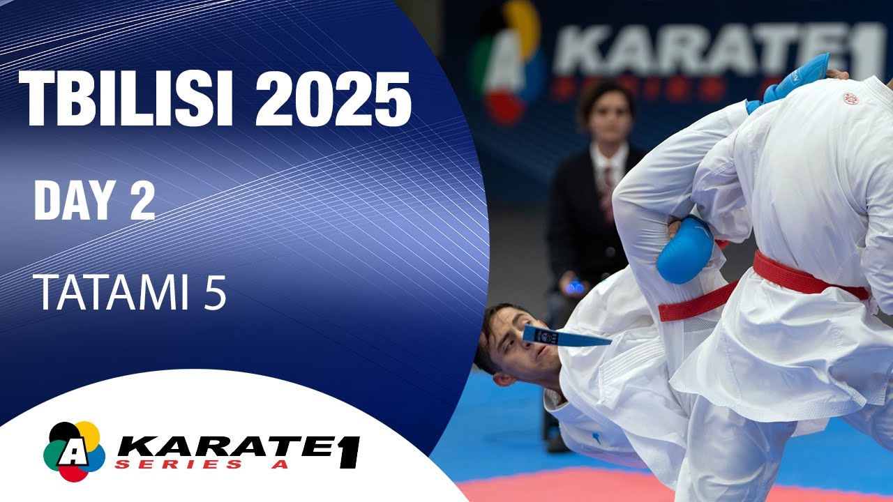 Karate1 TBILISI - Day 2 - Tatami 5 | WORLD KARATE FEDERATION backdrop
