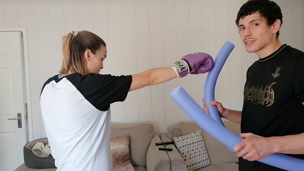 Slips, Rolls, Dips, for Boxing using Pool Noodles background