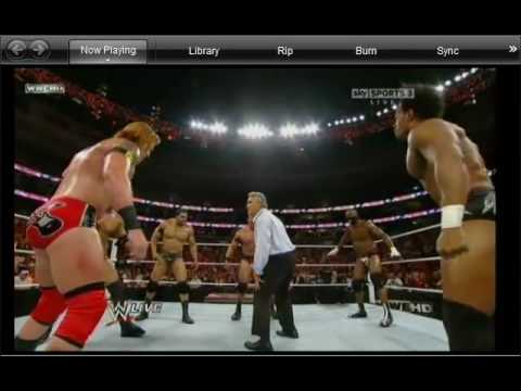 The Nexus attack WWE Legends on Raw background