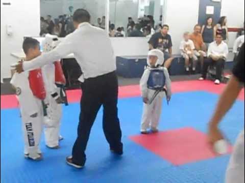 CITY OF ANGELS TAEKWONDO CHAMPIONSHIPS 2013--SPARRING--6 YR OLDS--GREEN BELTS--MATCH 2
