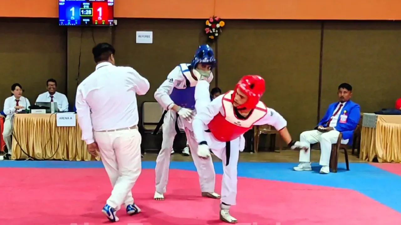 Final 63Kg Arun (NPC) vs Bhuwan (NPC) Korean Ambassador Taekwondo