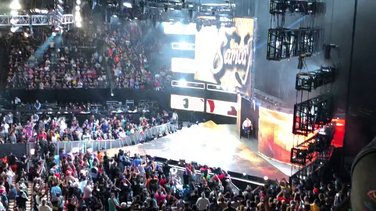 WWE SummerSlam 2018- Samoa Joe and AJ Styles Entrances background