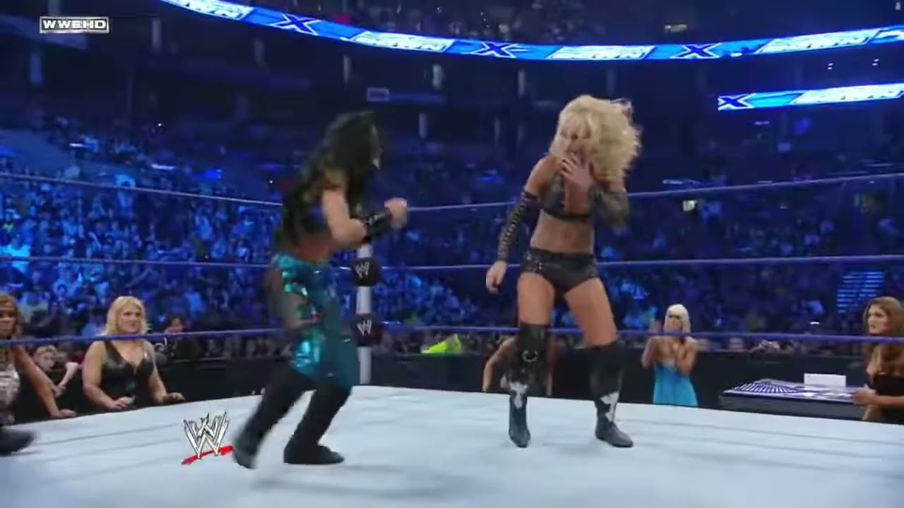 FULL MATCH - McCool (c) vs. Melina - WWE Women's Title Lumberjill Match: SmackDown, Oct. 2, 2009