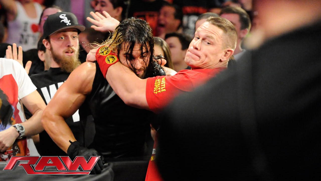 John Cena and Dean Ambrose get their hands on Seth Rollins: Raw, Oct. 6, 2014