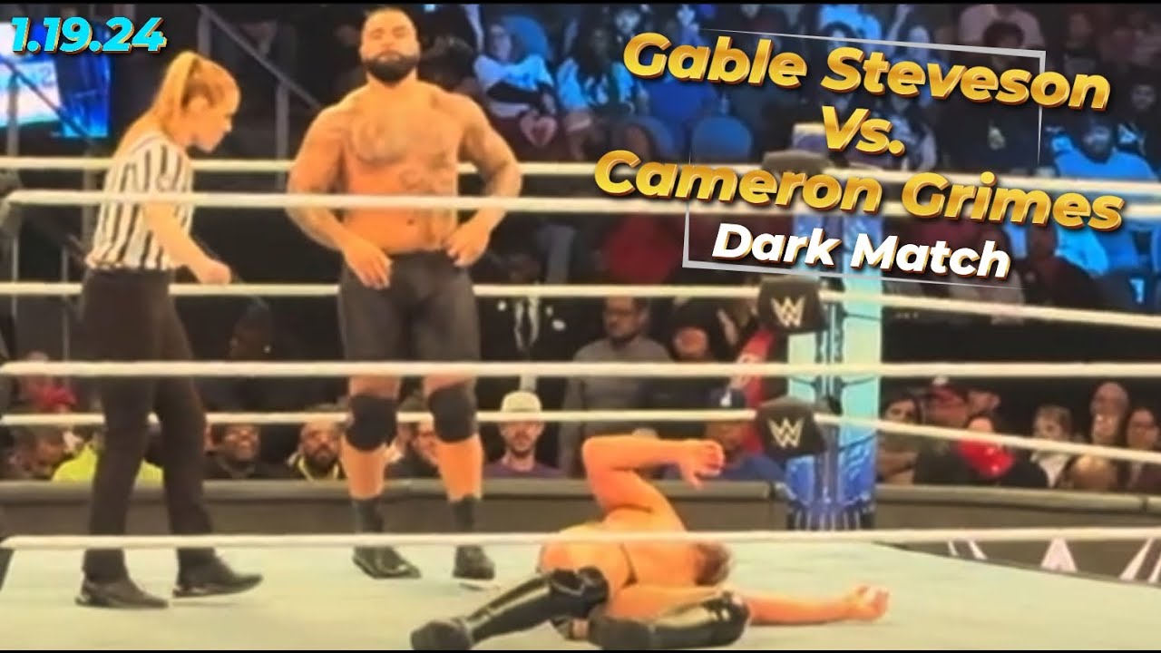 WWE Smackdown Gable Steveson Vs. Cameron Grimes - Dark Match Highlights background