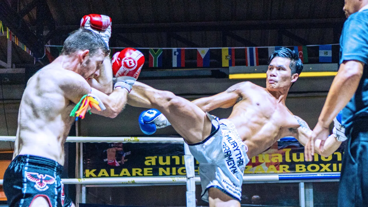 HE KNOCK HIM OUT Muay Thai Fight Canada VS Thailand background