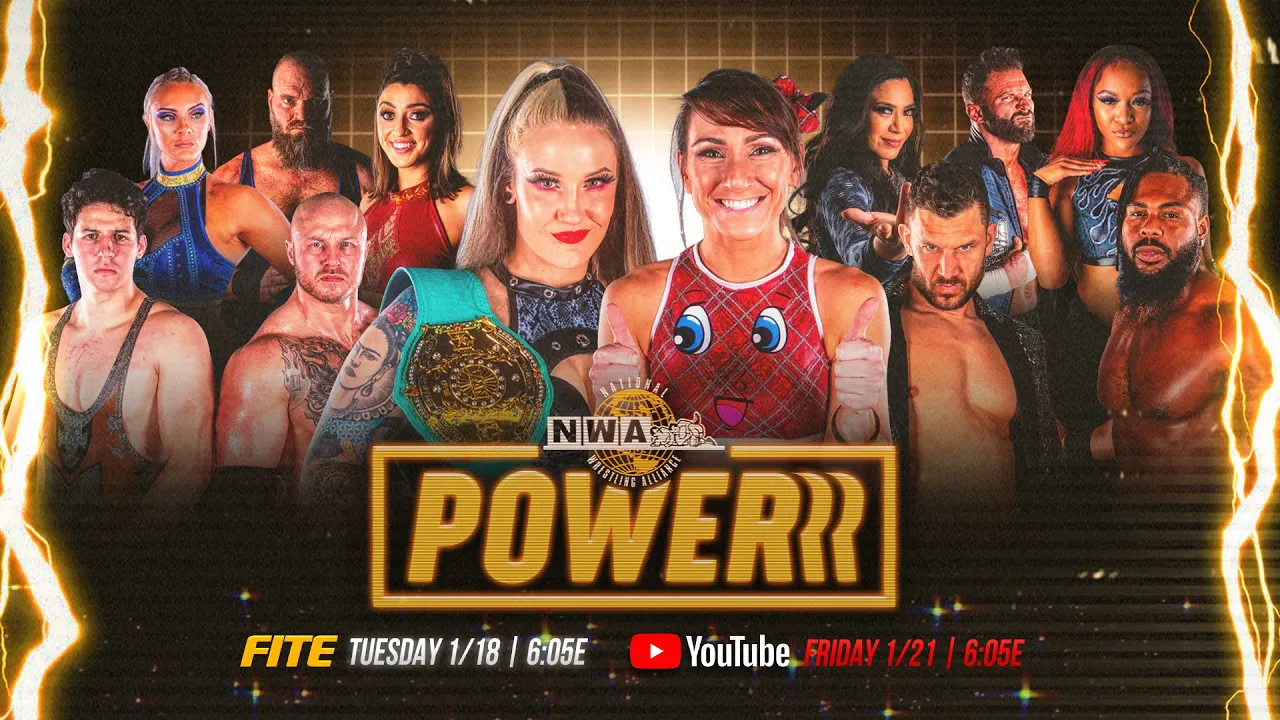 NWA Powerrr S7E5 | Hawx Aerie v Idolmania Sports Management! Matt Cardona! Kylie Rae v Allysin Kay! background